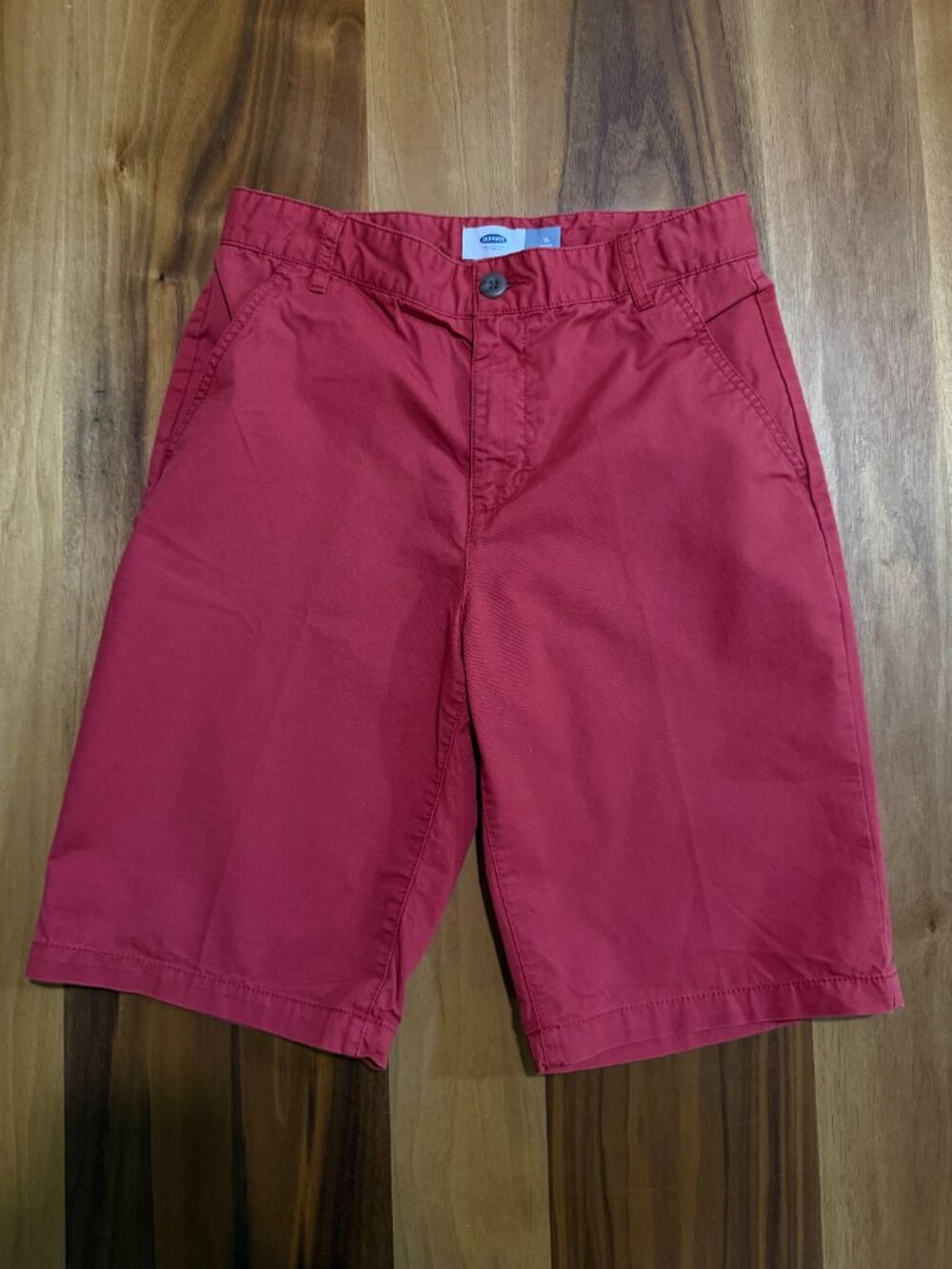 Old Navy Boys Size 14 Regular Red Chino Bermuda Shorts